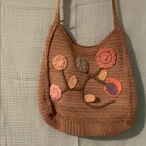 💚5/$25 Tan Floral Bag